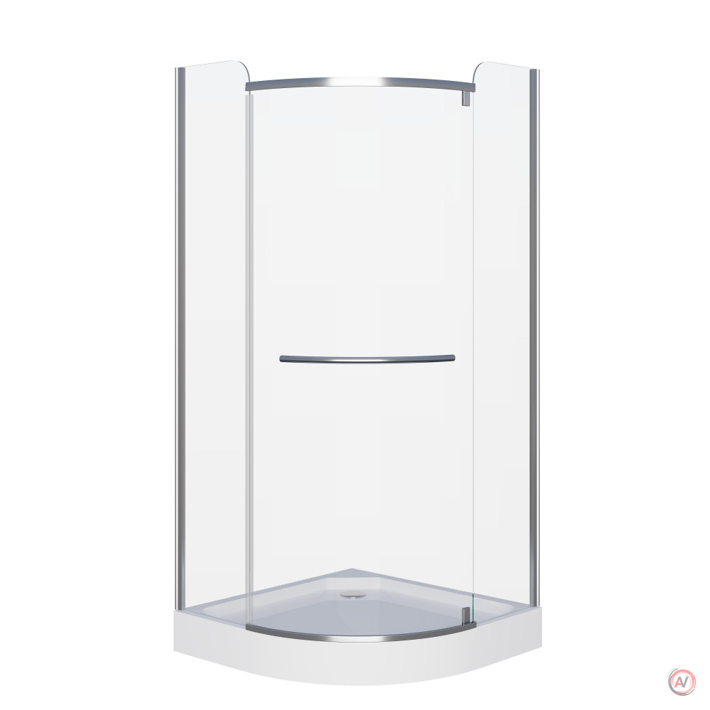 Душ.ограждение GR-7090 Classic 90*90*190 полукруг, дверь распашная 1 место